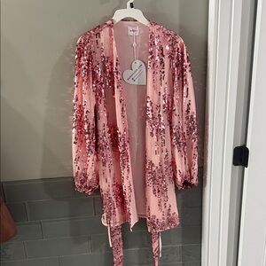 Buddy Love Pink Sequin Women's Dress Robe